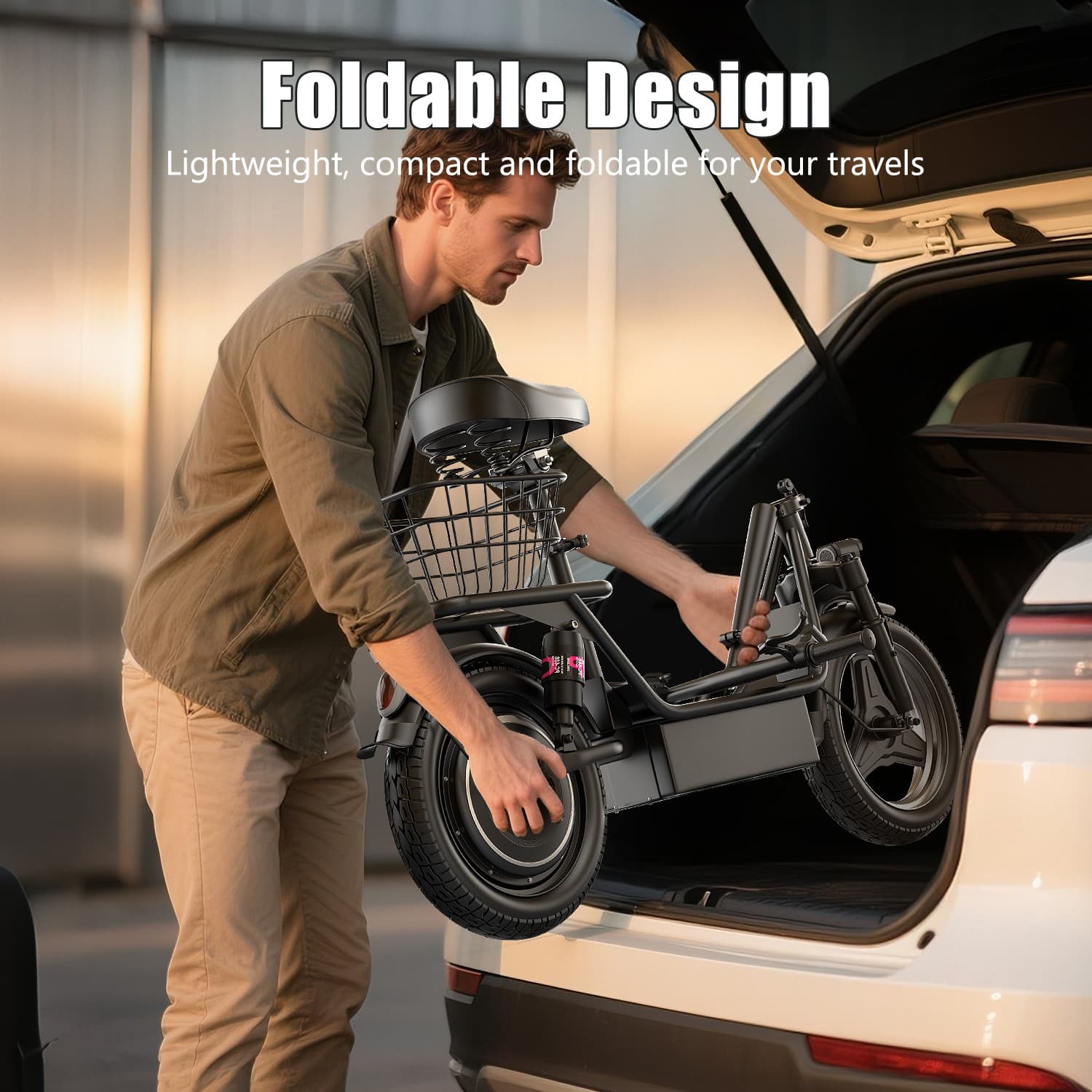 ASKGO Adult Electric Scooter W/ Seat Commuter Foldable 1000W 13Ah Battery 25mph 3