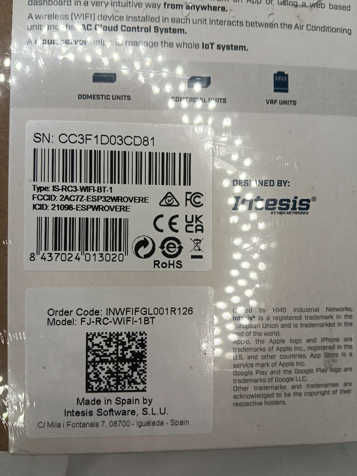 FUJITSU  FJ-RC-WIFI-1BT Wired AC Cloud Control Interface 3