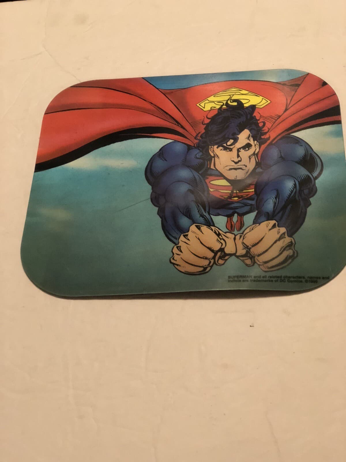 Superman Lenticular Motion Mouse Pad From 1996! 2 Images In One - Read Please