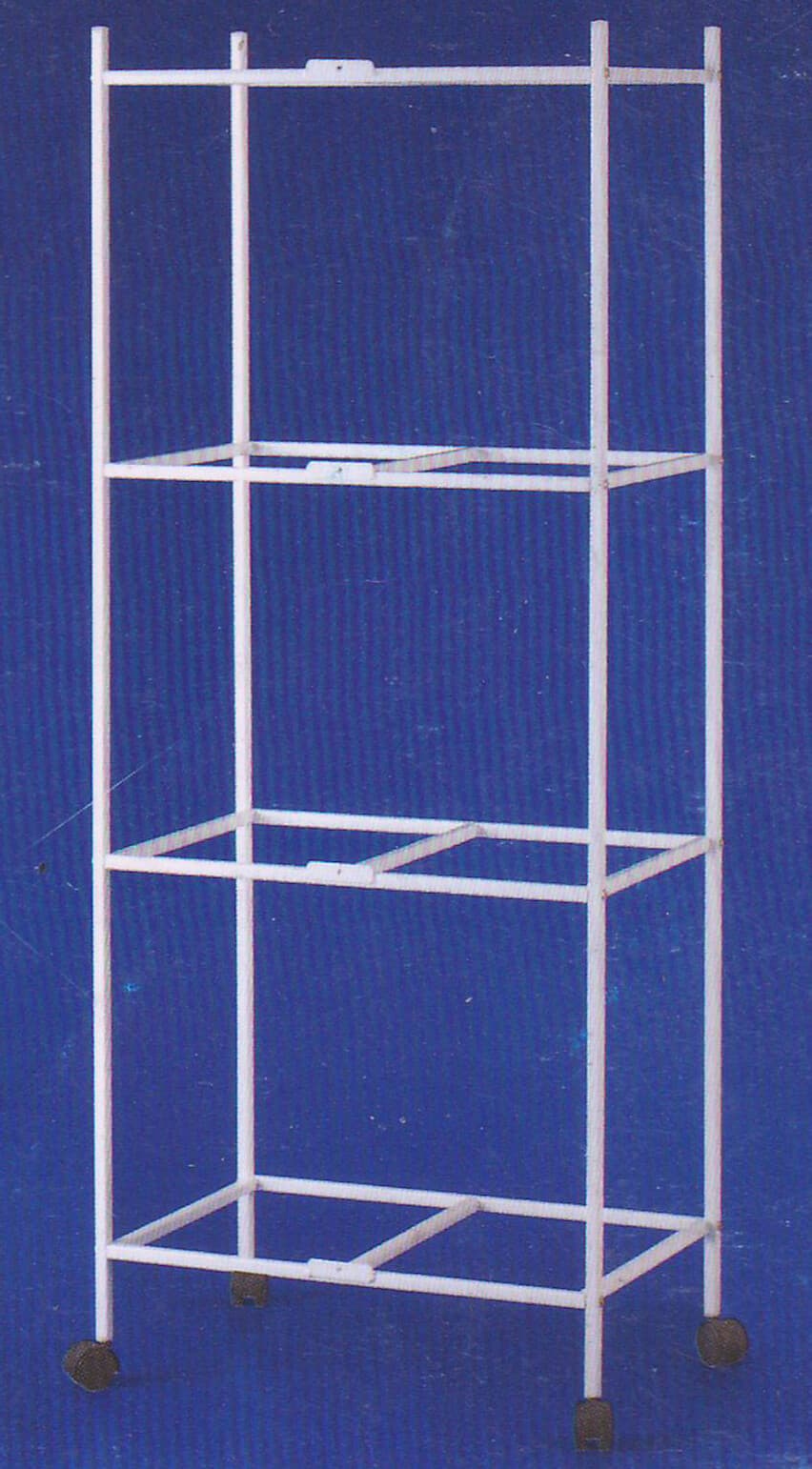 4-Tiers Rolling Stand for Four of 24"x16"x16"H Aviary Bird Flight Cages White 