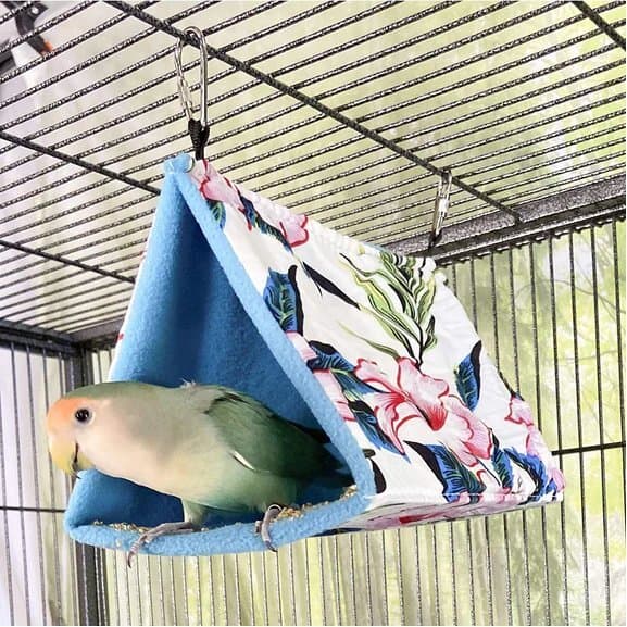 Birds LOVE Colorful Hanging Hammock Parrot Hut - Warm Bed for Sleep & Relaxing 6