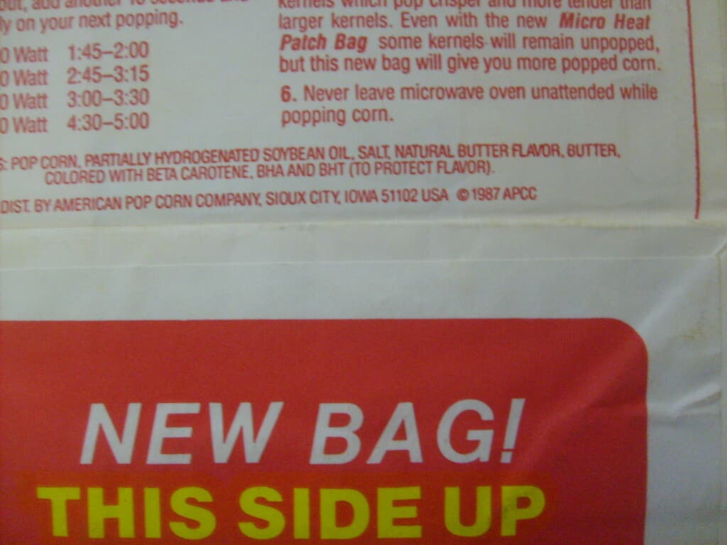 Microwave Popcorn bags Unused Movie Quick, Jolly Time 1987, Minute Brand etc 3