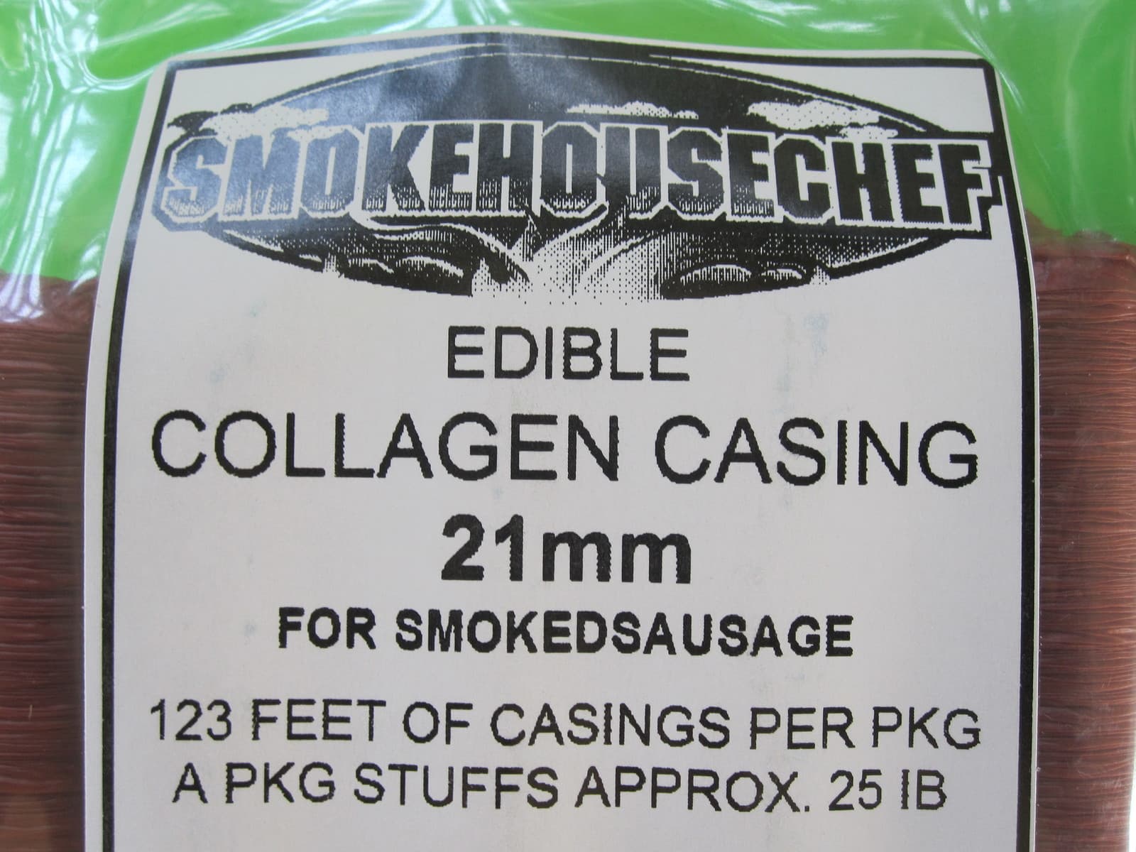 SEASONING and Casings for 100 lbs of  Snack Sticks  21mm filled diameter 4