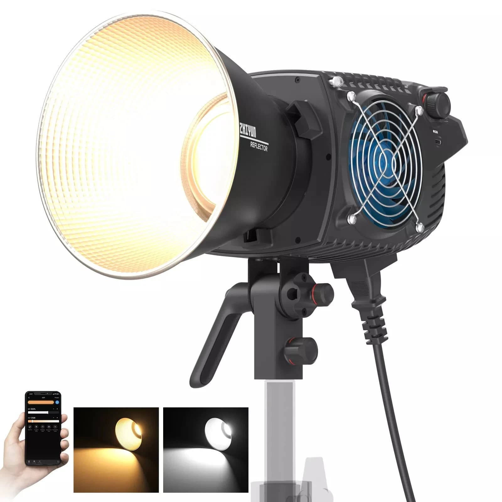 ZHIYUN MOLUS B500 500W COB LED Video Light 2700K-6500K CRI 95+TLCI 97+ 3