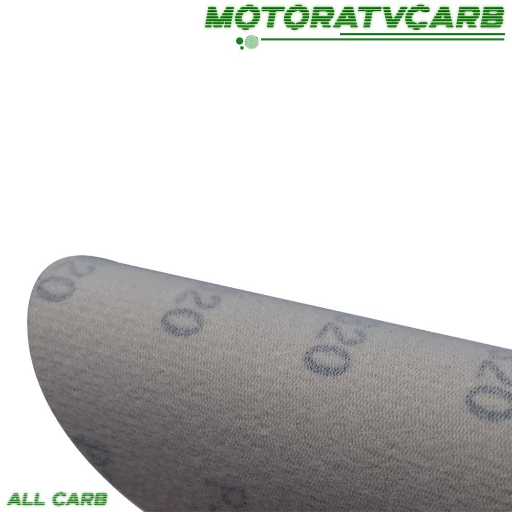 ALL-CARB 100 Pcs 6" NO-Hole 320 Grit Discs Hook Loop Pads Sanding Disc Flocking 4