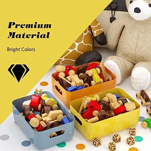 OWill 7 PCS Plastic Storage Bins and Baskets for Efficient Home 7Pcs Medium 5