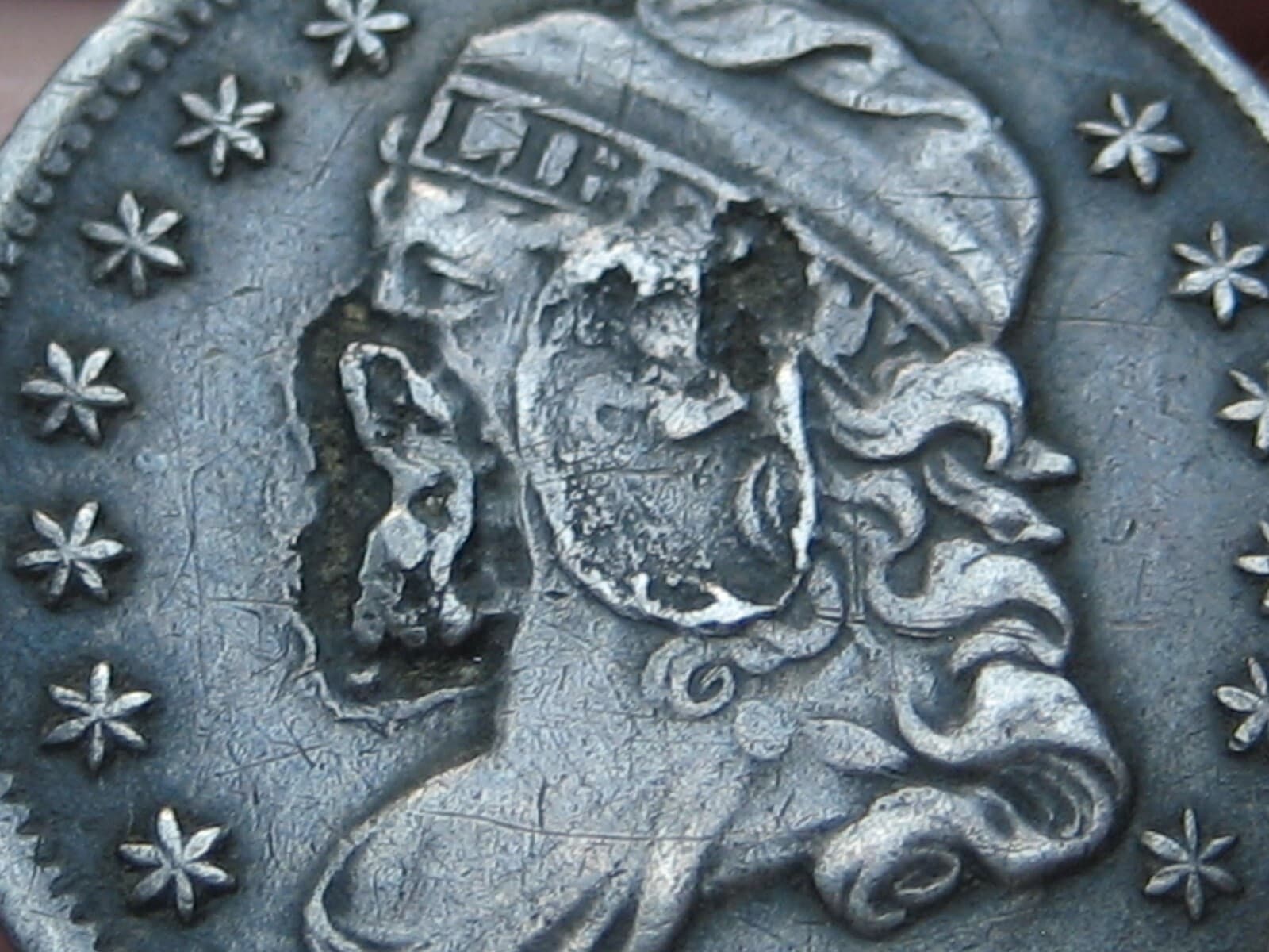 1835 Silver Capped Bust Half Dime, Small Date, Small 5C, VF/XF Details 4