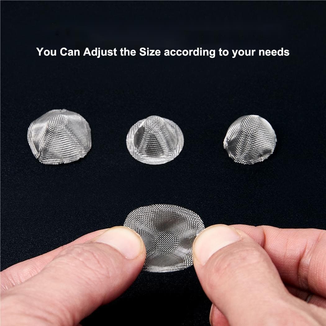 60Pc Bowl Screens for 14MM Glass Bowl Stainless Steel Adjustable Bowl Screens 4