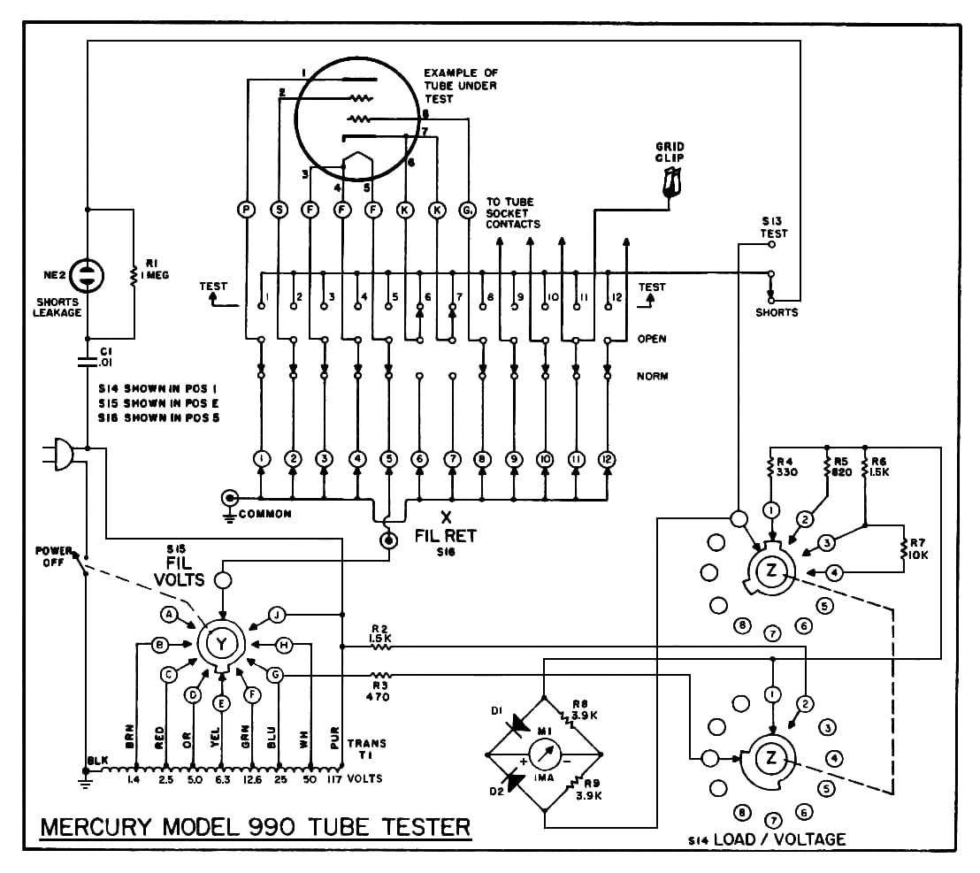 Ultimate  Mercury Tube Tester  Operation Service Manual Schematics Chart  on DVD 4