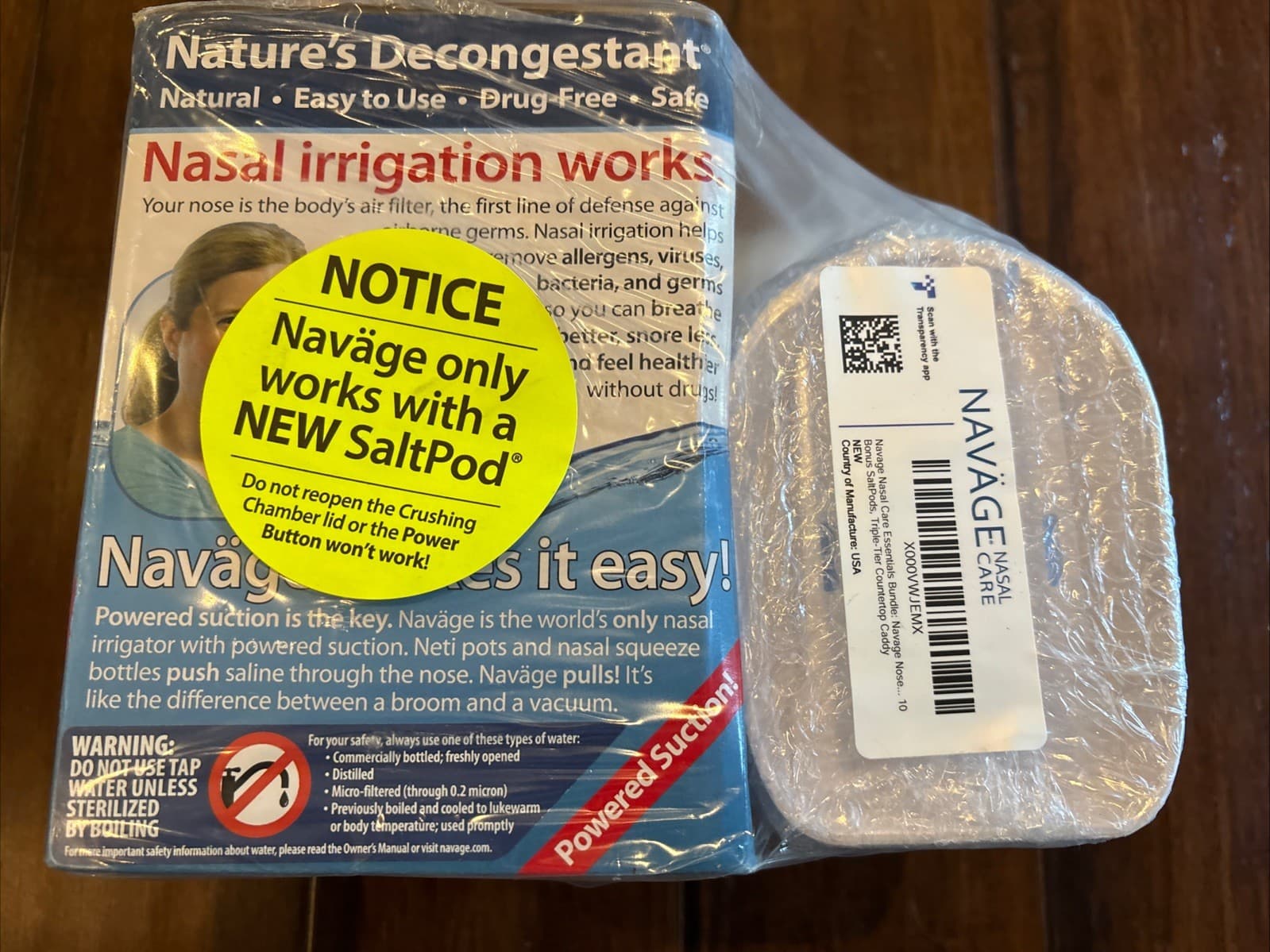 NAVAGE Nasal Care Essentials Bundle w/10 Bonus SaltPods & Triple-Tier Caddy *NEW 5