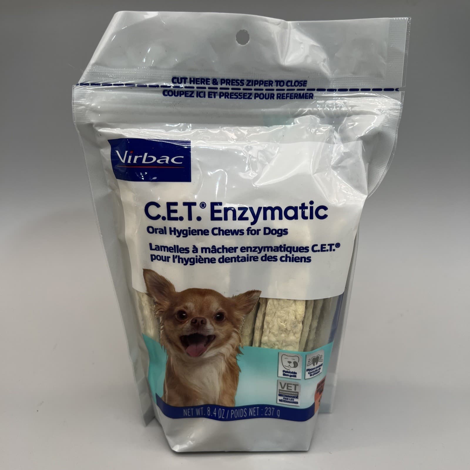CET Enzymatic Chews For Dogs, X-Small, Under 11 lbs, 30 Chews Exp 11/27