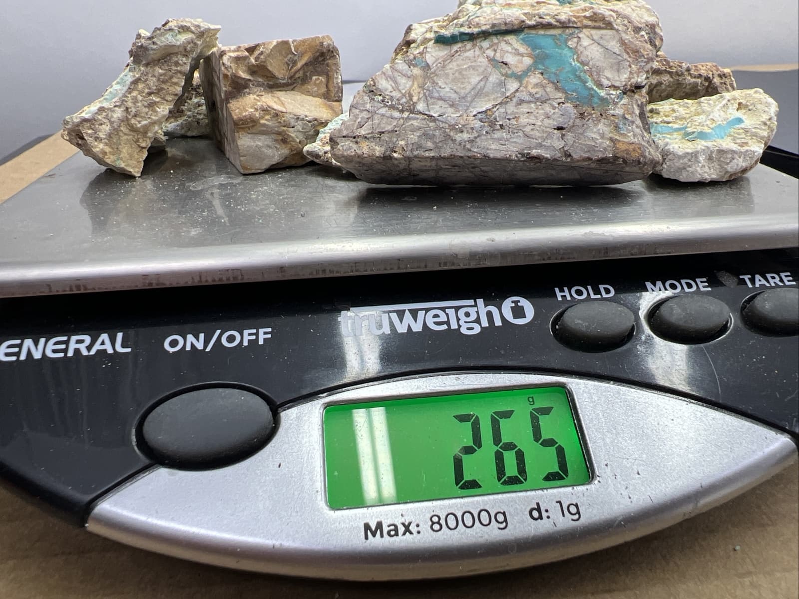 Turquoise Old Royston rough with matrix NATURAL no hardening (1,325  carats) 6