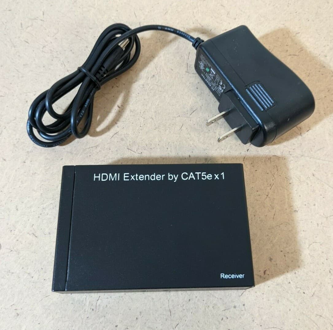 HDMI Extender Receiver by CAT5e x1 with Power Adapter