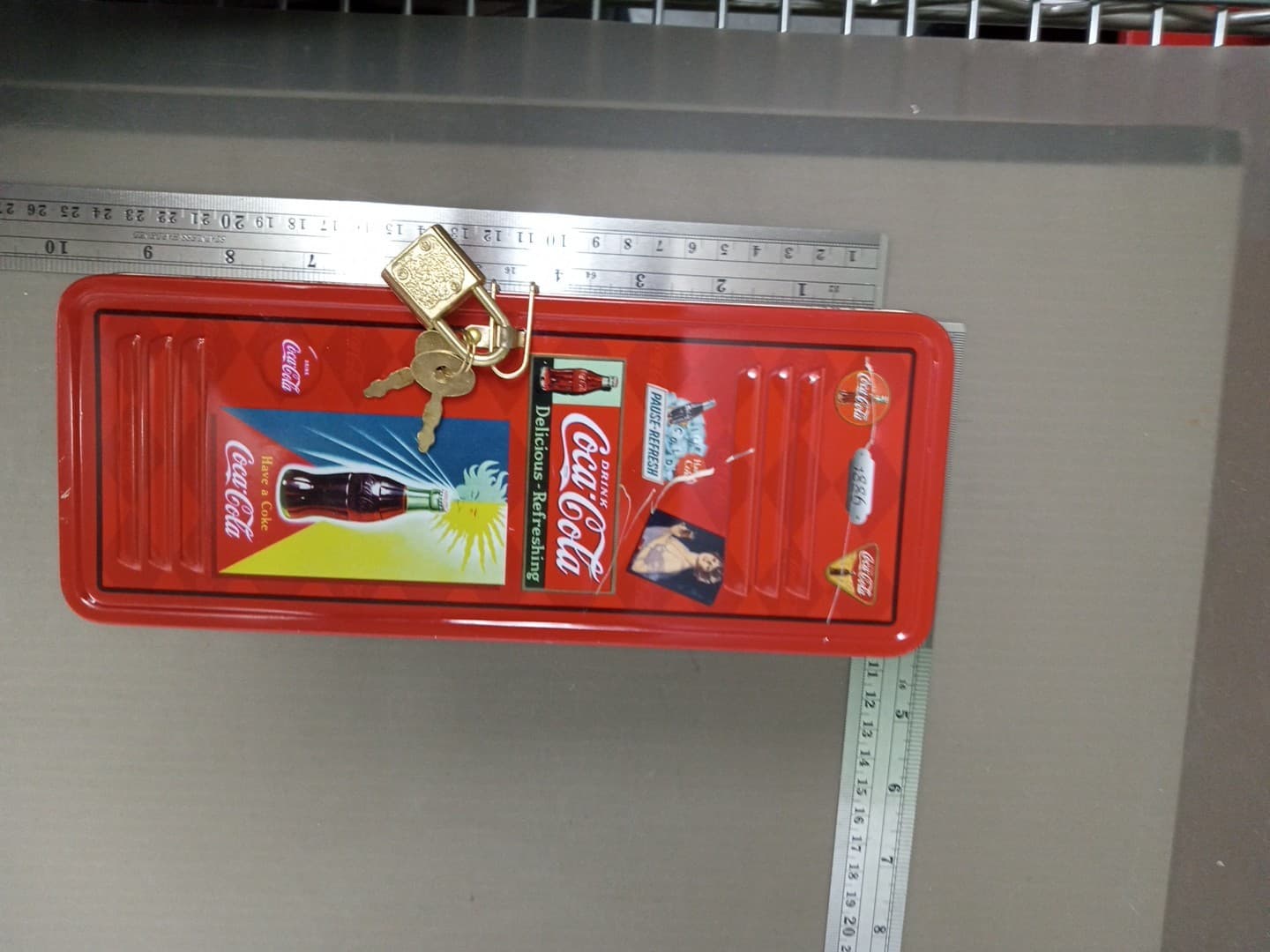 Coca Cola Soda Coke Locker Tin Red Metal Container Box 2