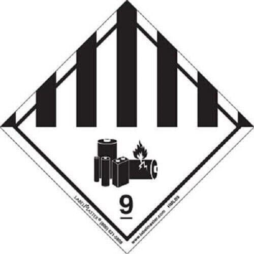 NEW Labelmaster Hazard Class 9 Lithium Battery Warning Shipping Labels Roll 500
