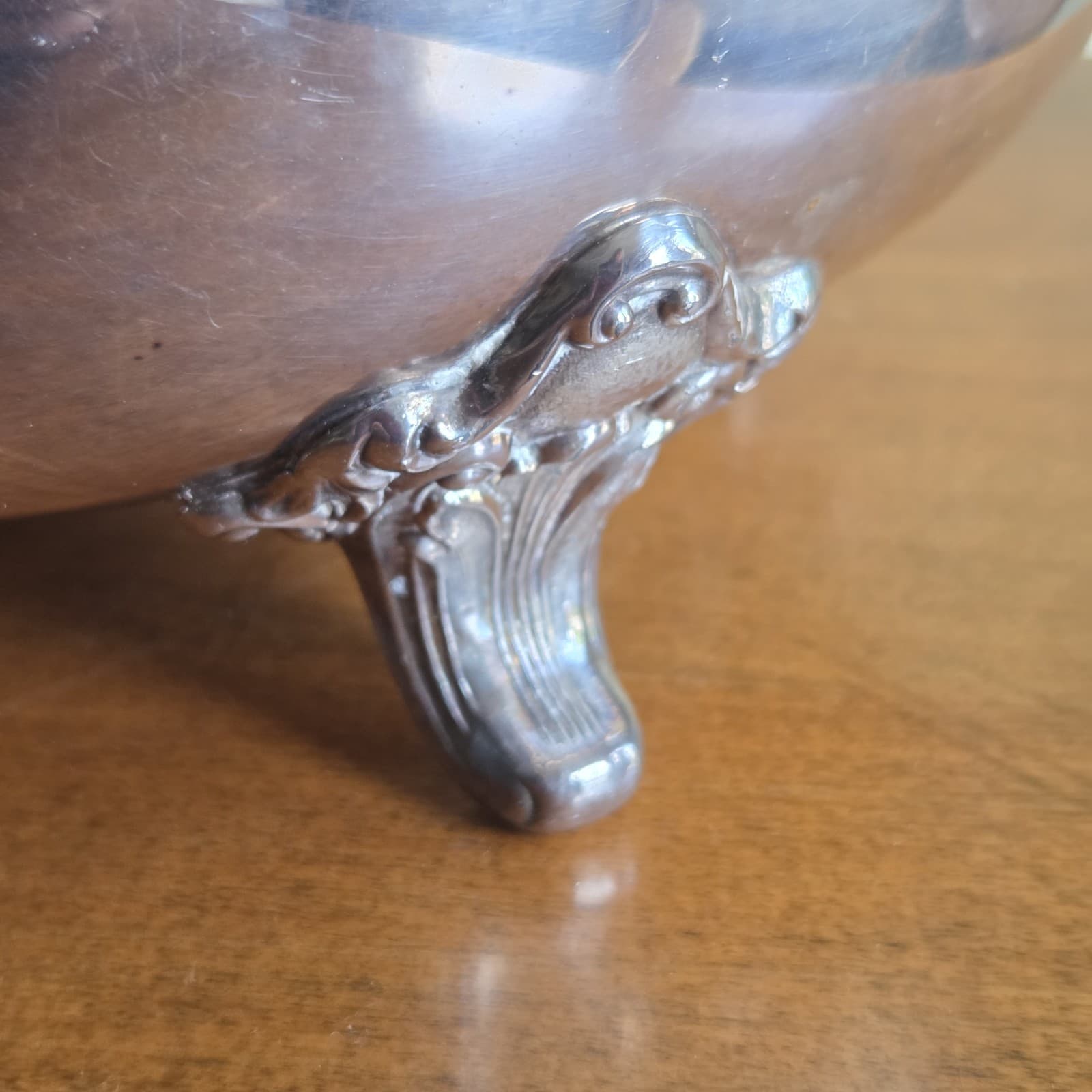 Vintage Sheffield Silver Company Silverplate Casserole Dish With Pyrex 2 Quart 6