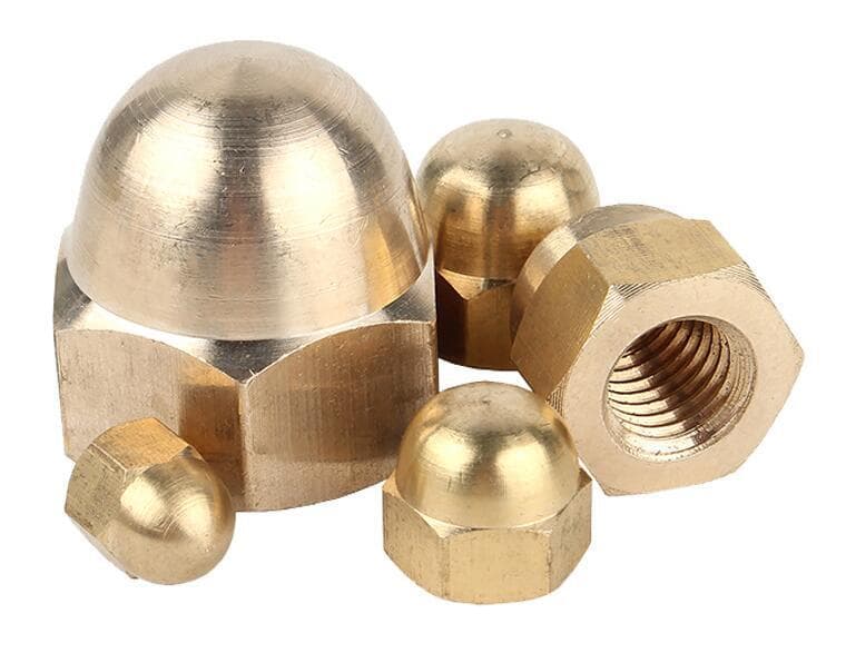 Brass Solid Hex Cap Nuts Hex Acorn Nut M3 M4 M5 M6 M8 M10 M12 M14 M16 Select 2