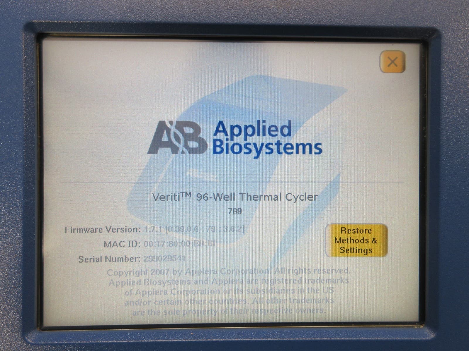 Applied Biosystems AB Veriti 96-Well 0.2mL Thermal Cycler 9902 4375786 Tested F 2