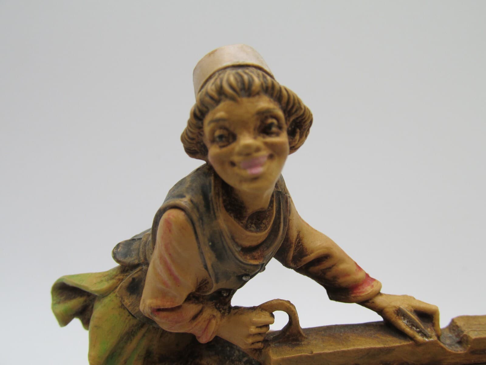 VTG Fontanini Nativity Figure Man at Workbench Made Italy # 205 2