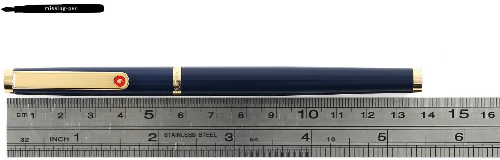 Vintage Rotring Rollerball Pen in Deep Blue with golden Trim 2