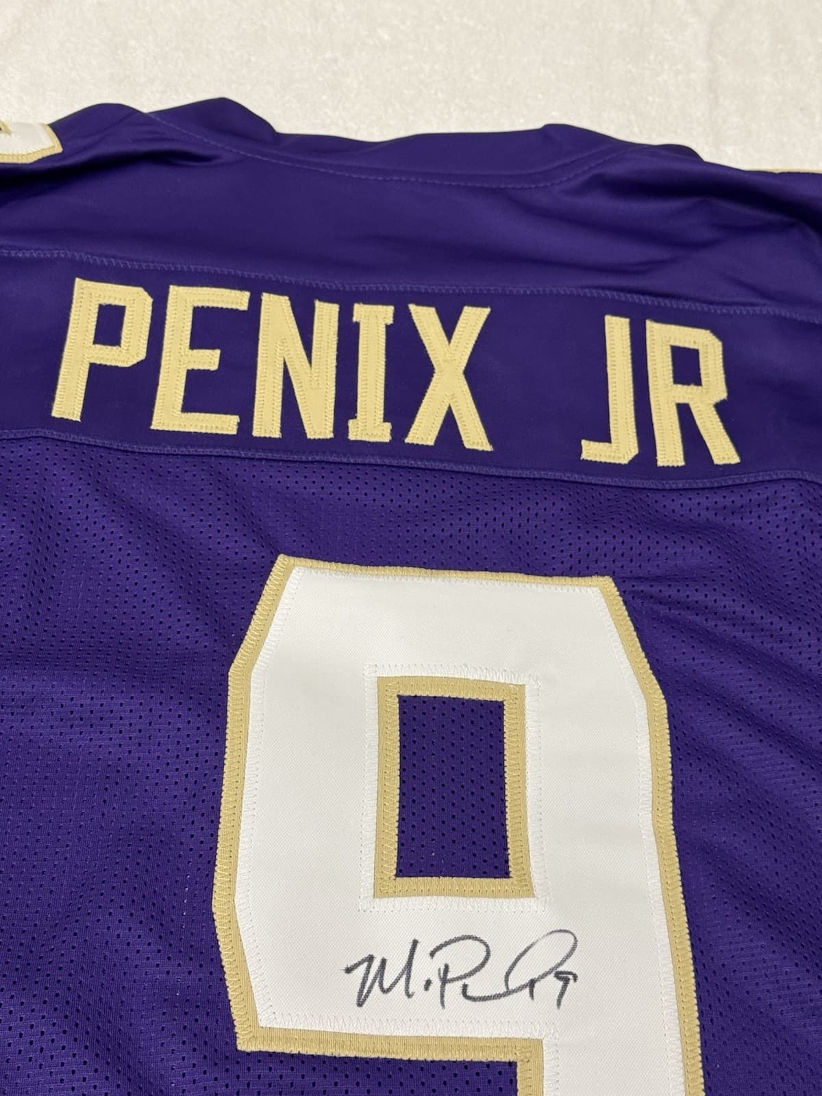 Michael Penix Jr Washington Huskies Signed Football Jersey COA 6