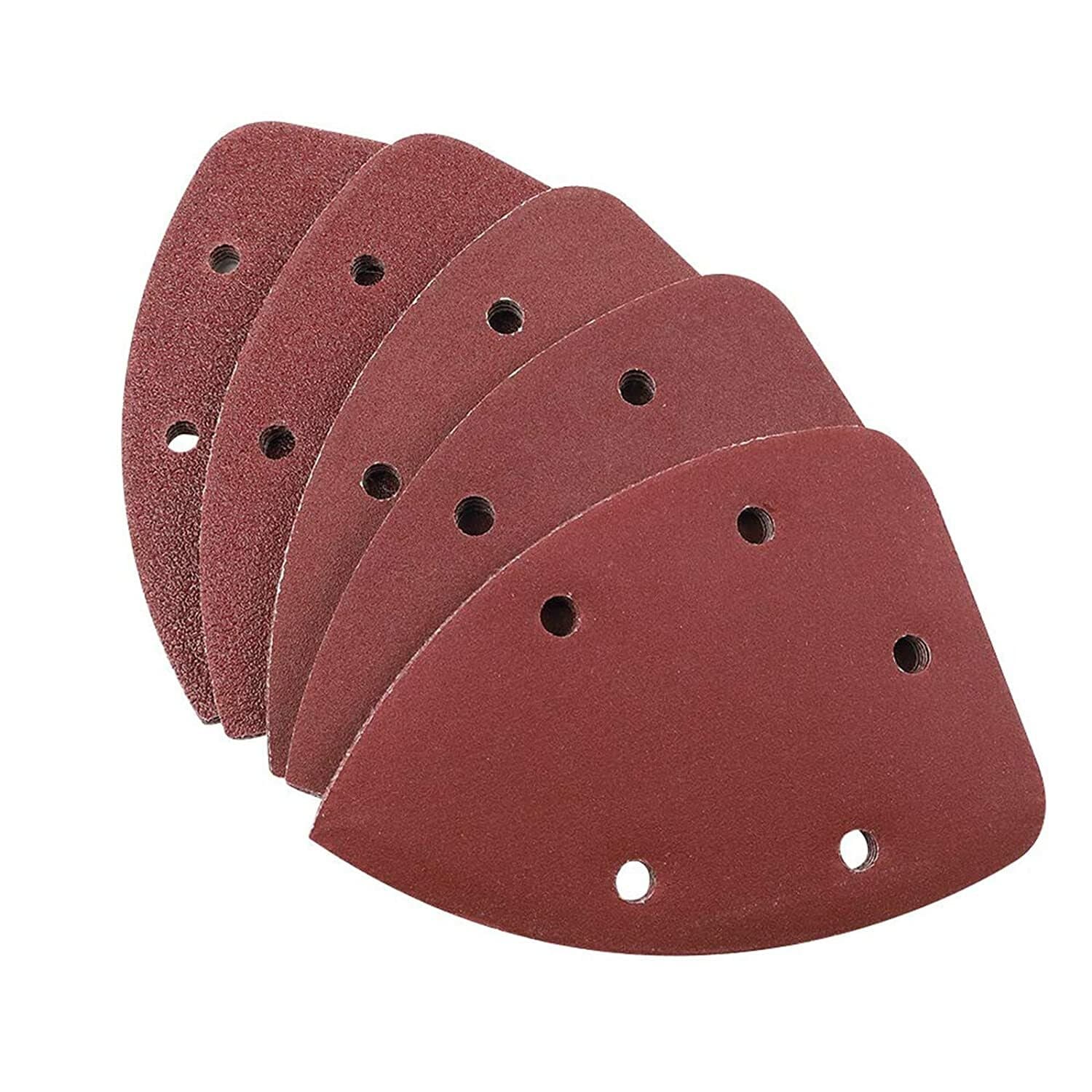 50PCS Mouse Detail Sander Sandpaper Hook Loop Sanding Pads Sheets 120 240 Grit