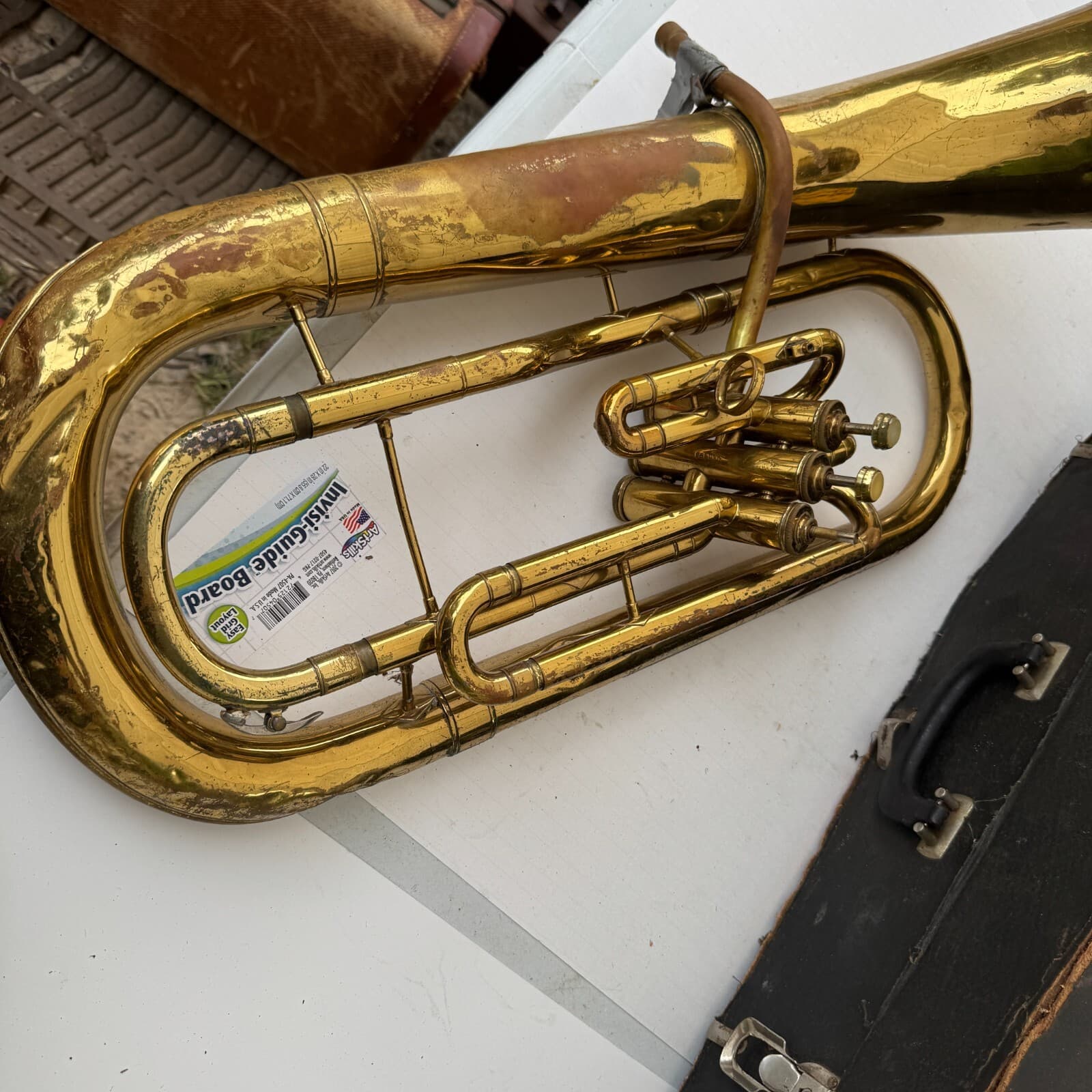 Conn Euphonium 3 Valve Bell Front Baritone Brass As Is 2