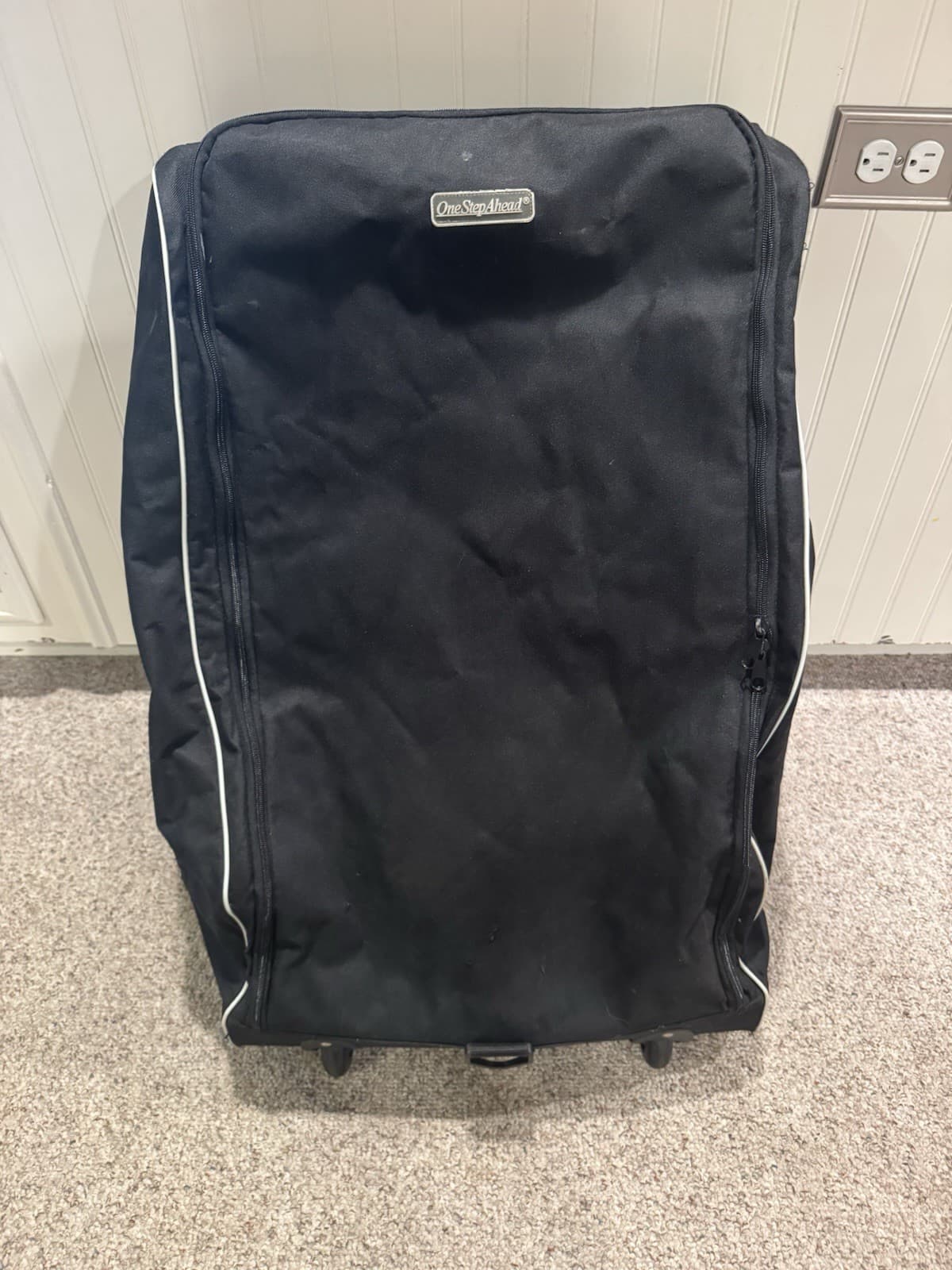 One Step Ahead Wheeled Black Travel Bag for Car Seats Luggage Storage