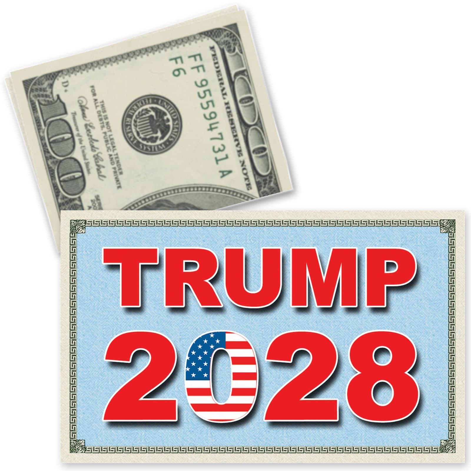 50 Pack Trump 2028 Fake Prank 100 Dollar Bills Money! Troll Everyone Today!