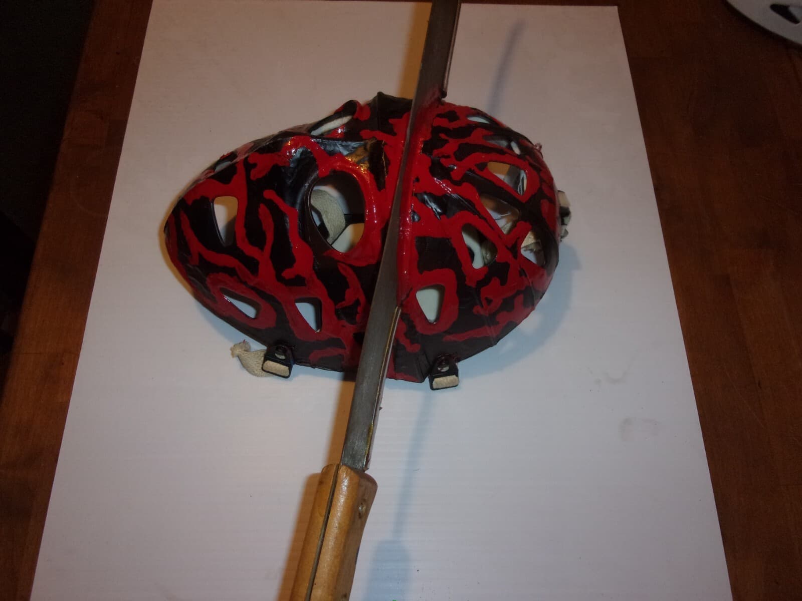 DURABLE AND WEARABLE JASON MYLEC HOCKEY MASK AND A REAL (SAFETY)MACHETE 6