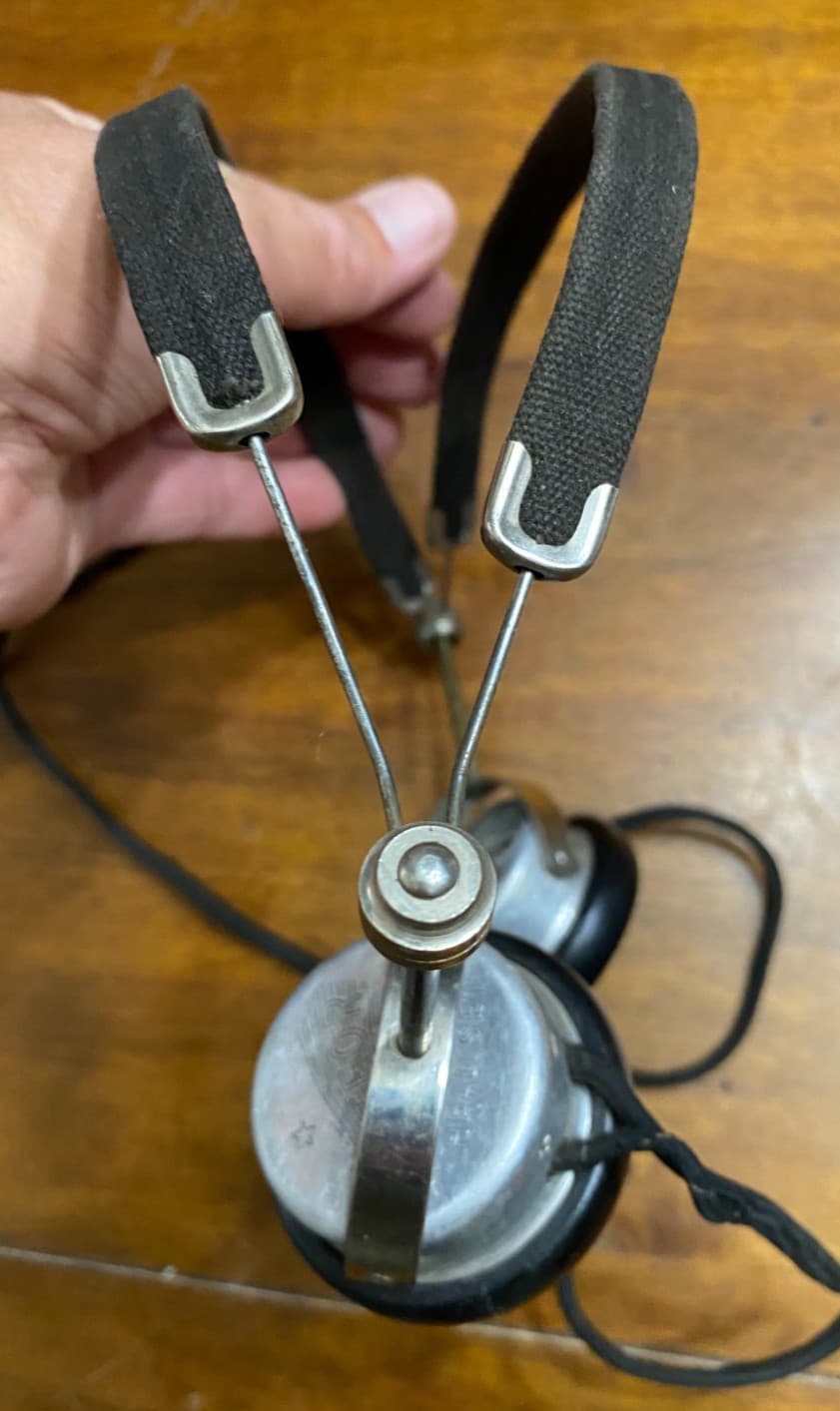RARE Vintage Antique Meteor 2000 OHM Headset/Headphones Used 5