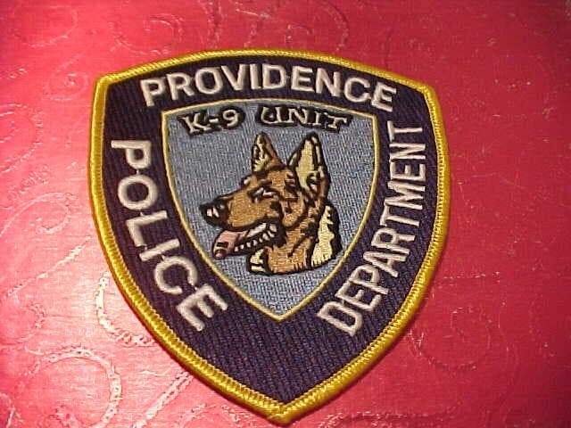 PROVIDENCE RHODE ISLAND K-9 POLICE PATCH SHOULDER SIZE UNUSED NOT A BADGE