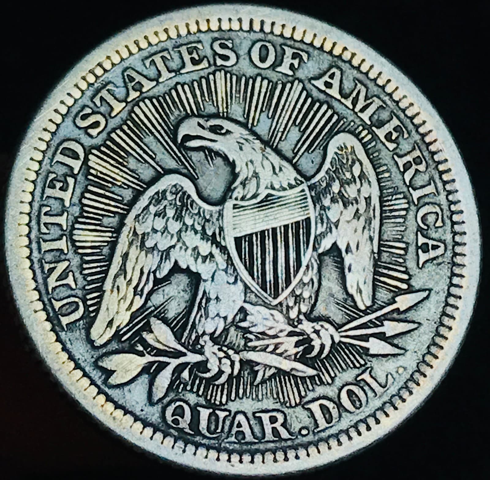 1853 Seated Liberty Quarter 25C RAYS ARROWS Choice 90% Silver US Coin CC27428 3