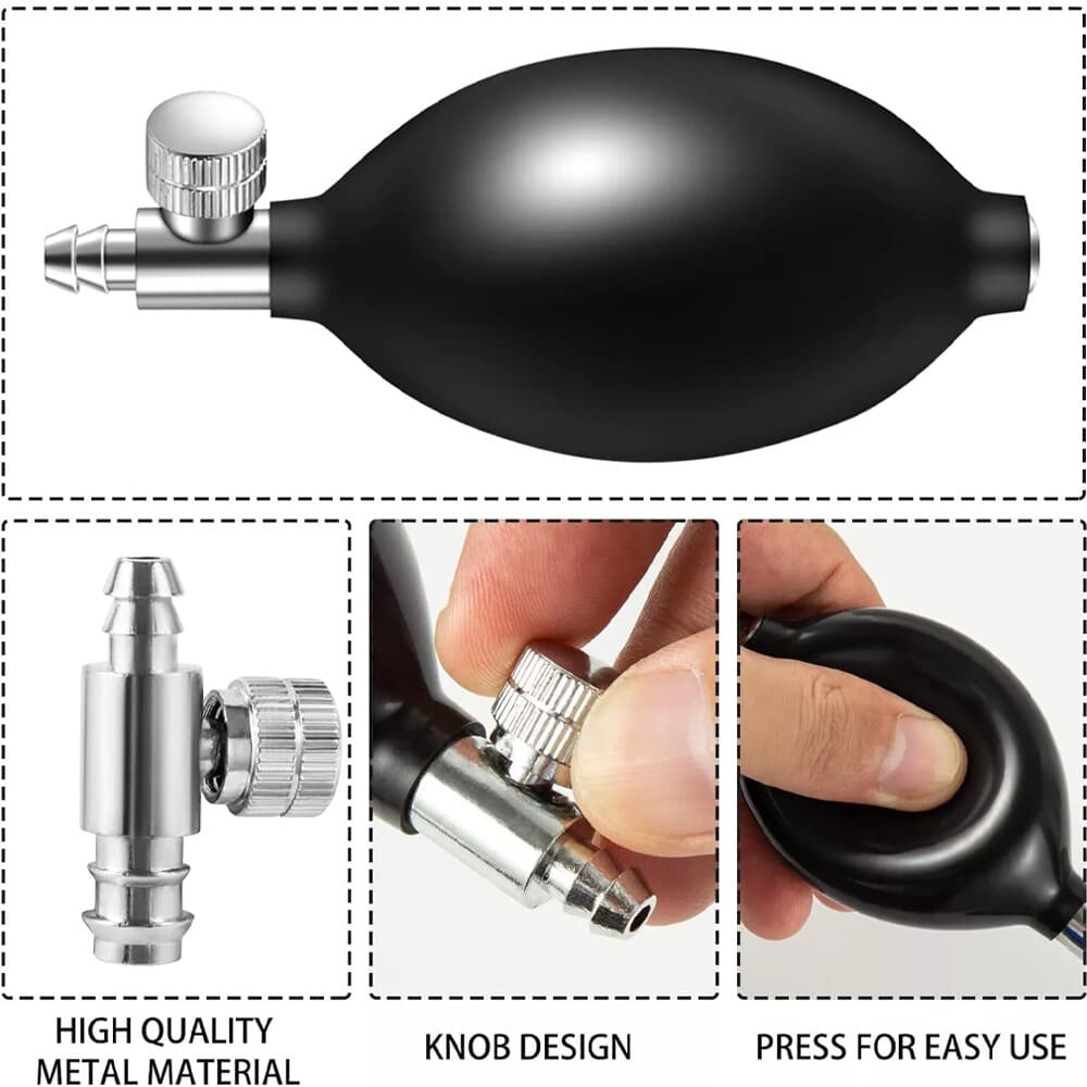 3Pcs Blood Pressure Latex Bulb Inflation Bulb Pump Hand Squeeze Bulb Air Valve 4