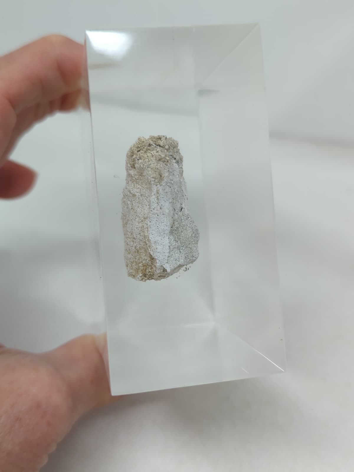 Rare Remnant of Great Stone Church Mission San Juan Capistrano Encased In Lucite 6