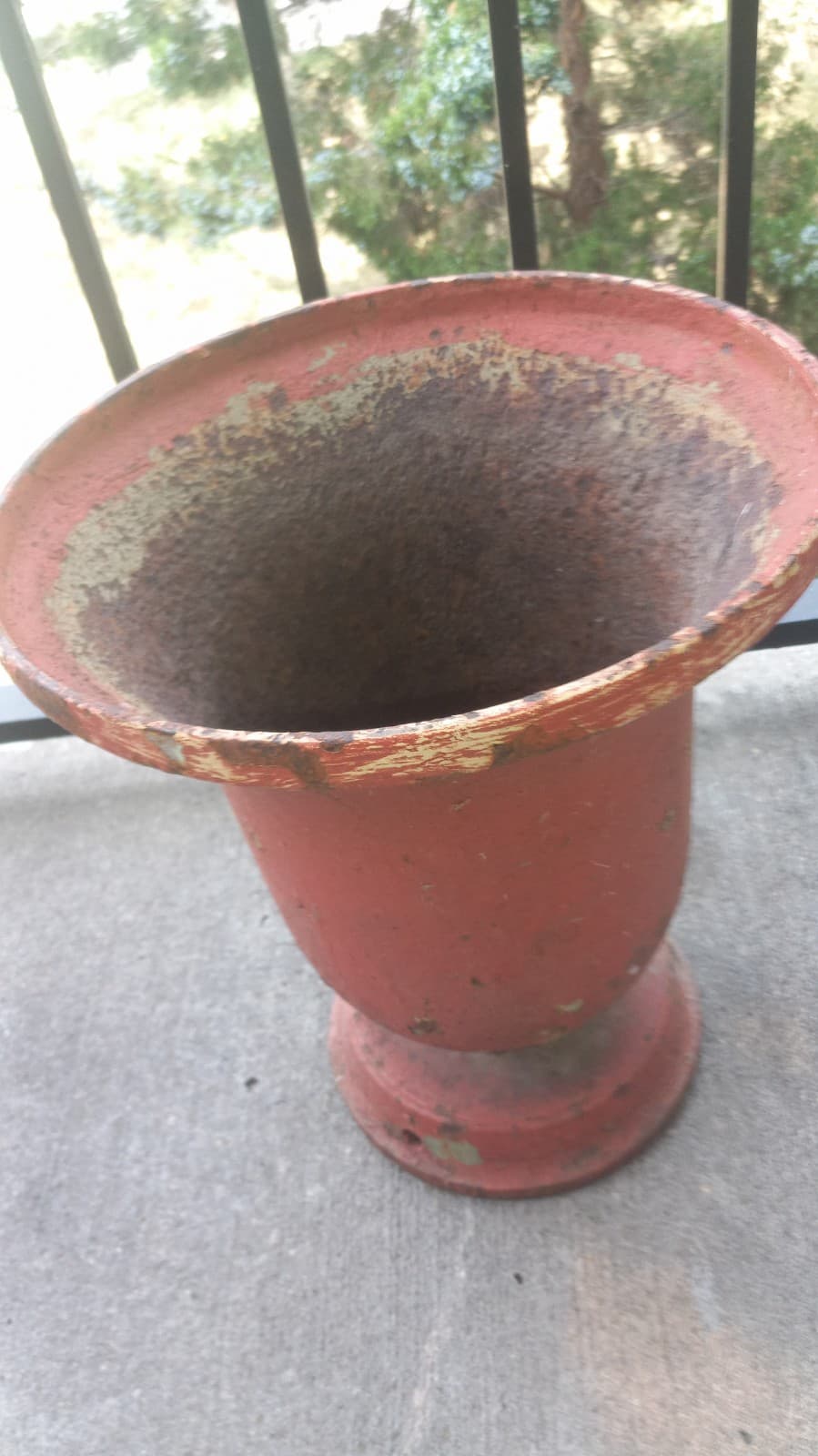 ANTIQUE 1800S CAST IRON GARDEN FLOWER PLANTER URN PEDESTAL MORBID McCALL FUNERAL 6