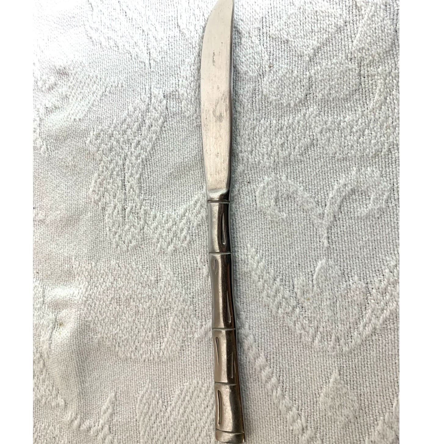 Bamboo Modern Solid Knife by Sunshine Stainless Made in Korea Discontinued 4