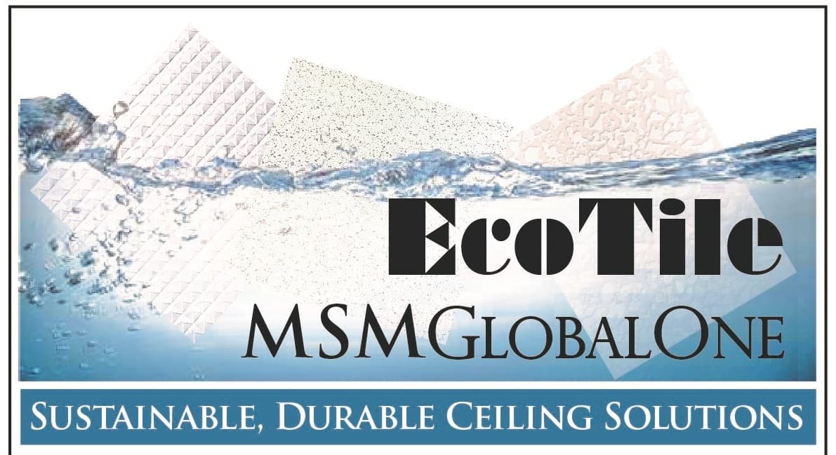 WaterProof PVC Ceiling Tiles - EcoTile Staccato 2' x 2' White Carton of 18 Tiles 2