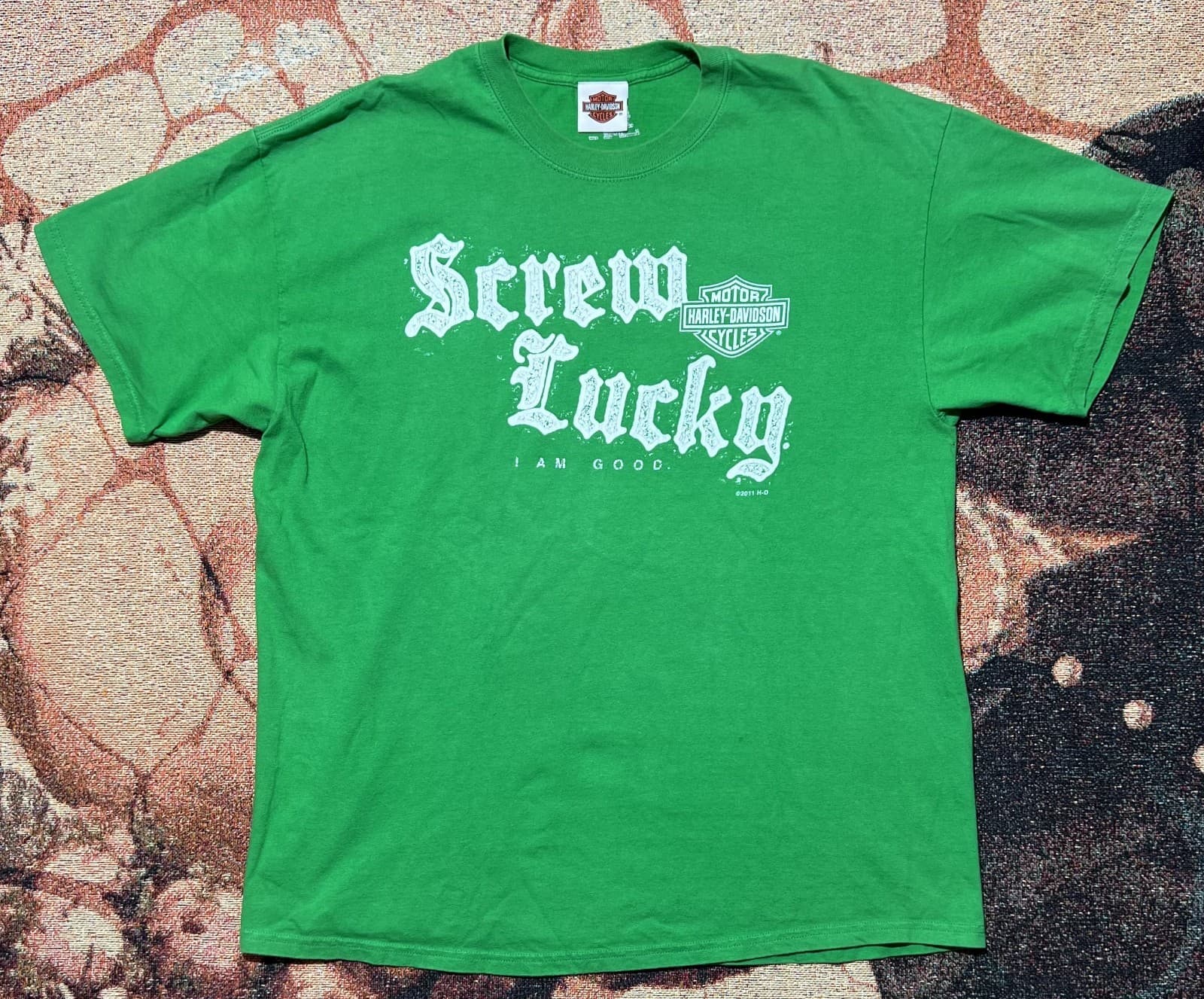 2011 Harley Davidson Quantico, Virginia Tee Green XL