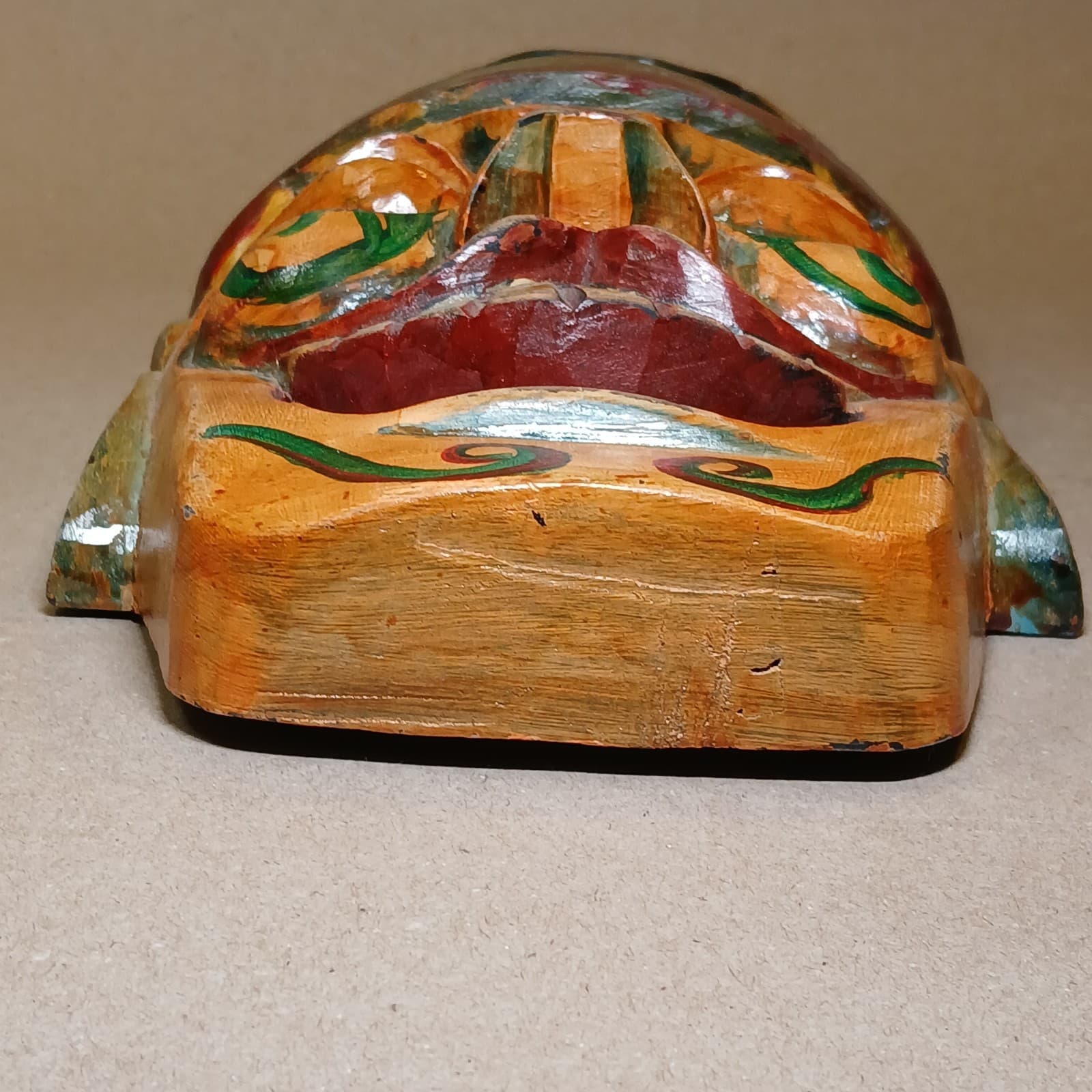 Hand Carved Wooden Tiki Tribal Face Masks Wall Art Decor Lot of 3 Unique Wired 5