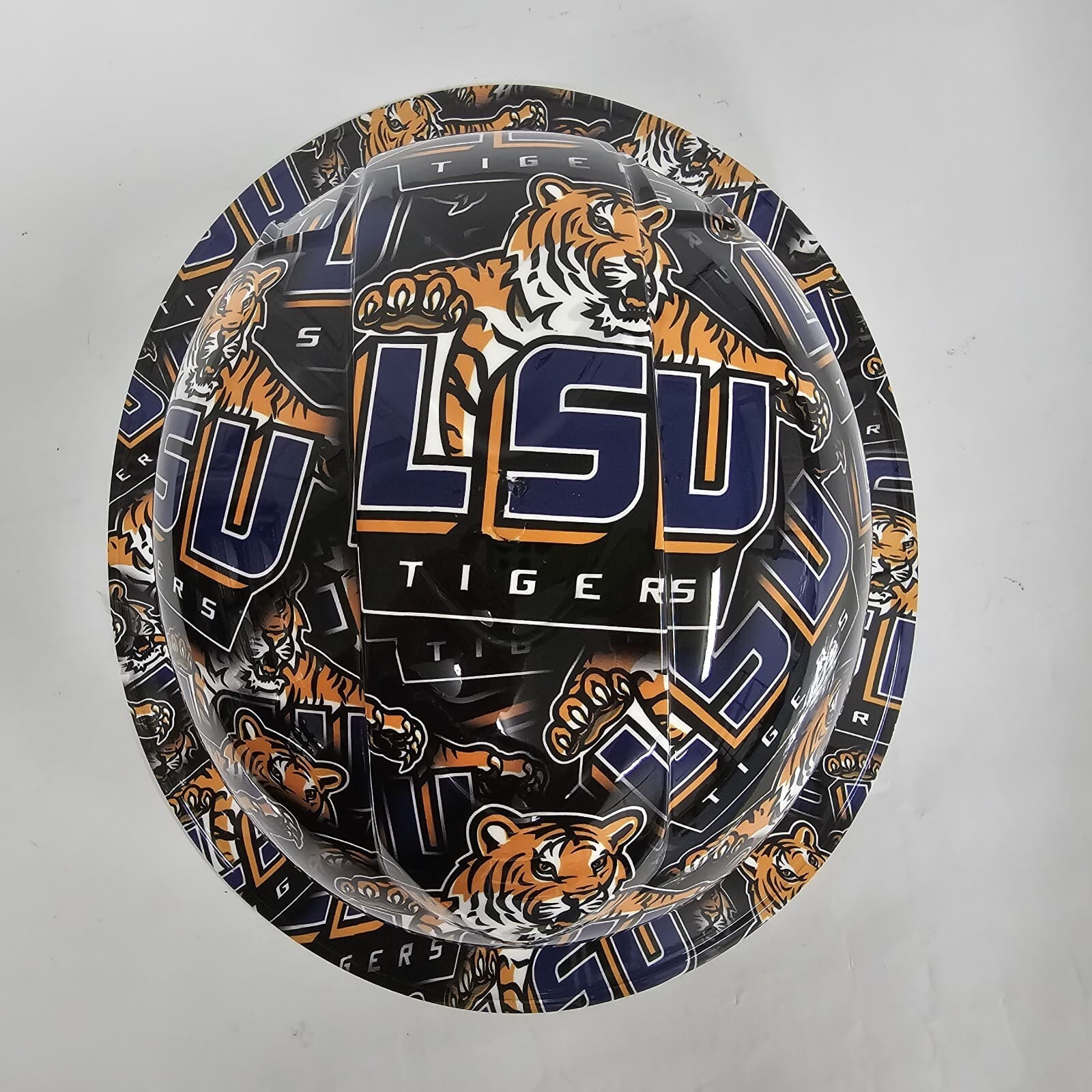 full brim hard hat custom hydro dipped IN LSU TIGERS  LOUISIANA STATE UNIVERSITY 5