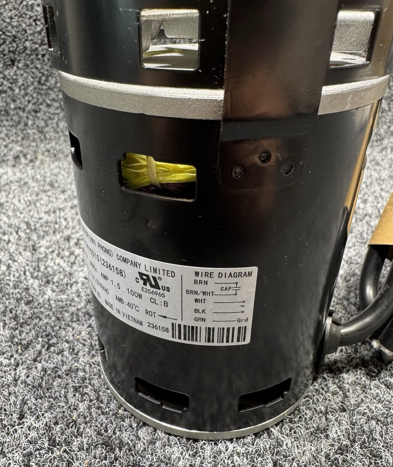 Reznor HVAC Replacement 120V Motor 196037 236158 Y4L241C510 RZ236158 4