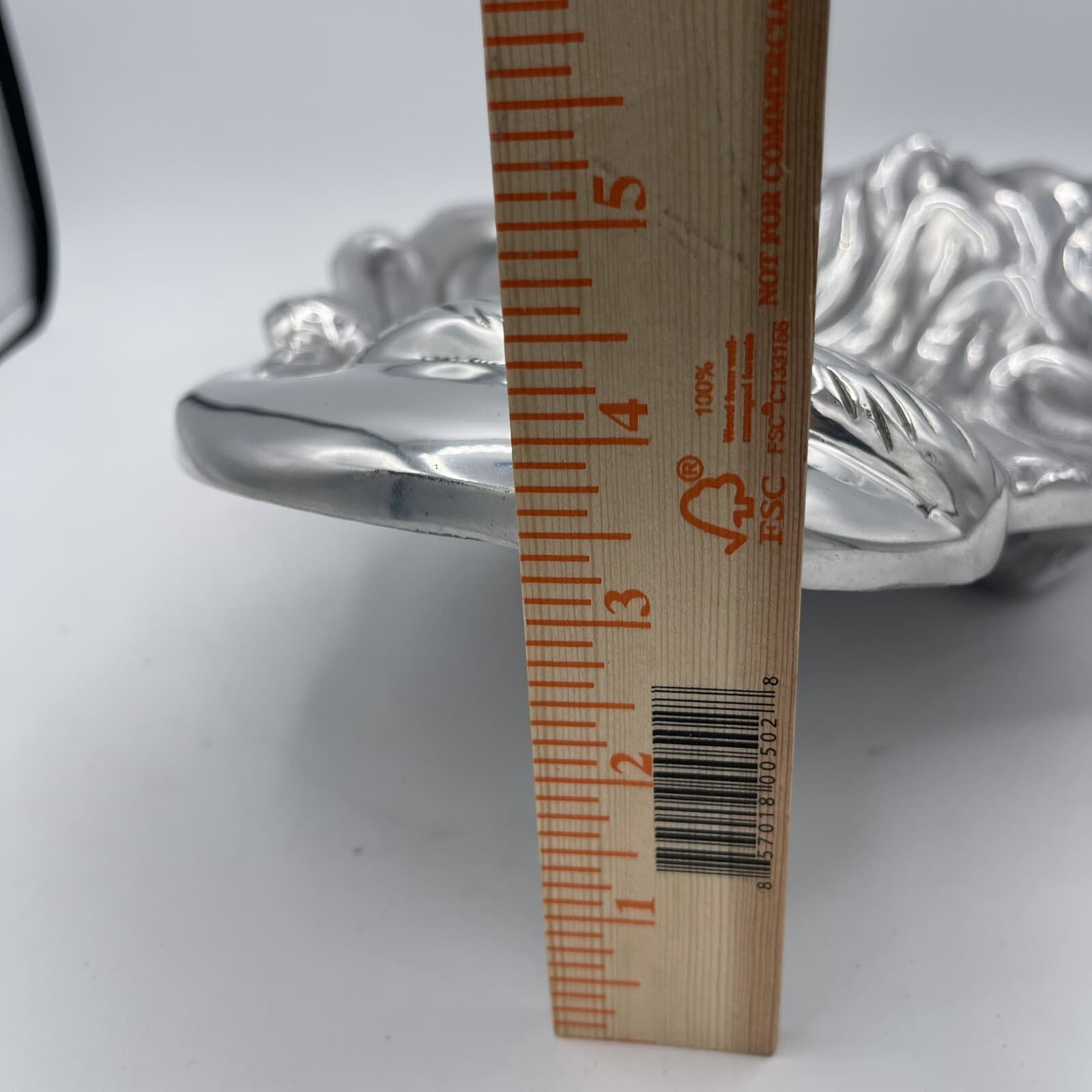 Vintage Detailed Metal Santa Claus Face Christmas Dish Made By Autumn End 11x15 4