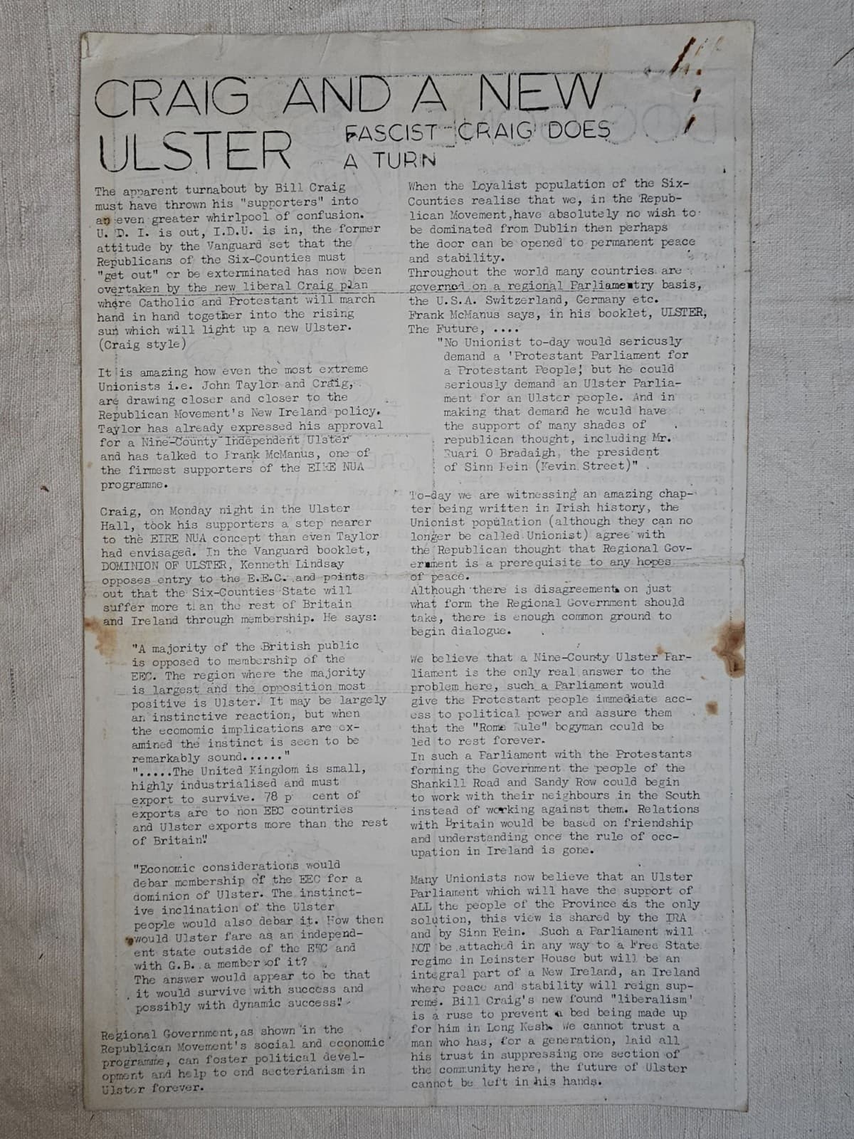 Rare IRA/Sinn Fein Official Party Organ - The Volunter No. 67 6