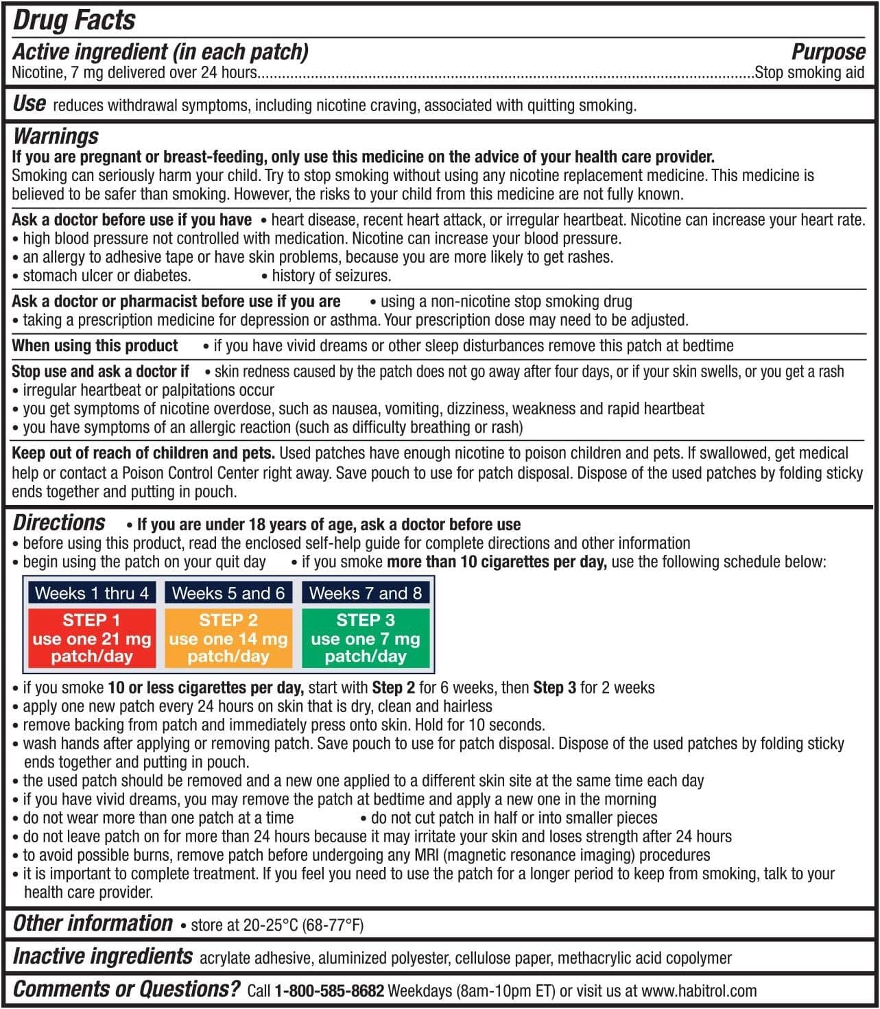 Habitrol Step 3 Nicotine Patch 7mg – Stop Smoking Aid – Transdermal System 2