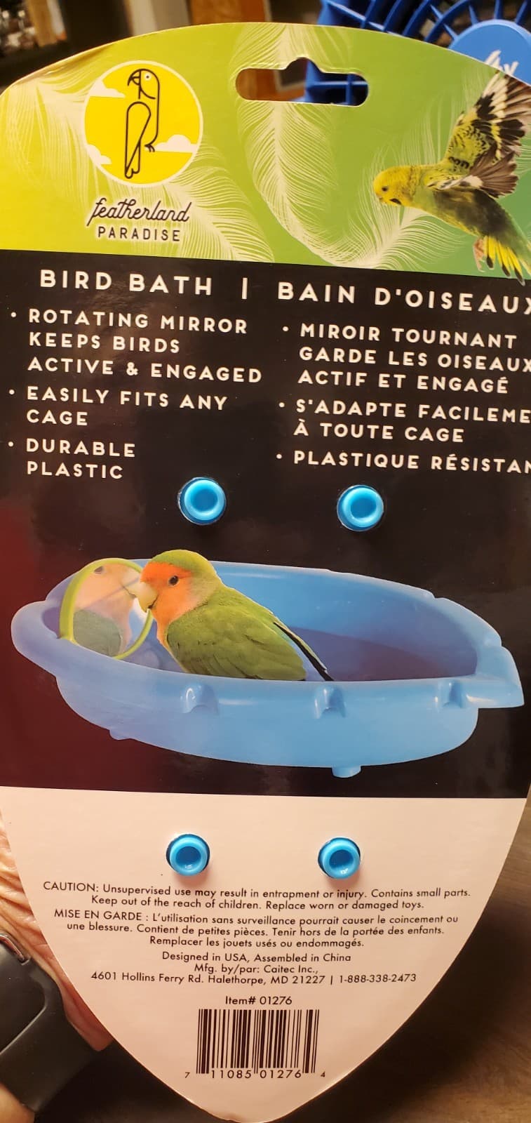 Caitec Featherland Paradise Birdie Bath Tub for Small Birds 2