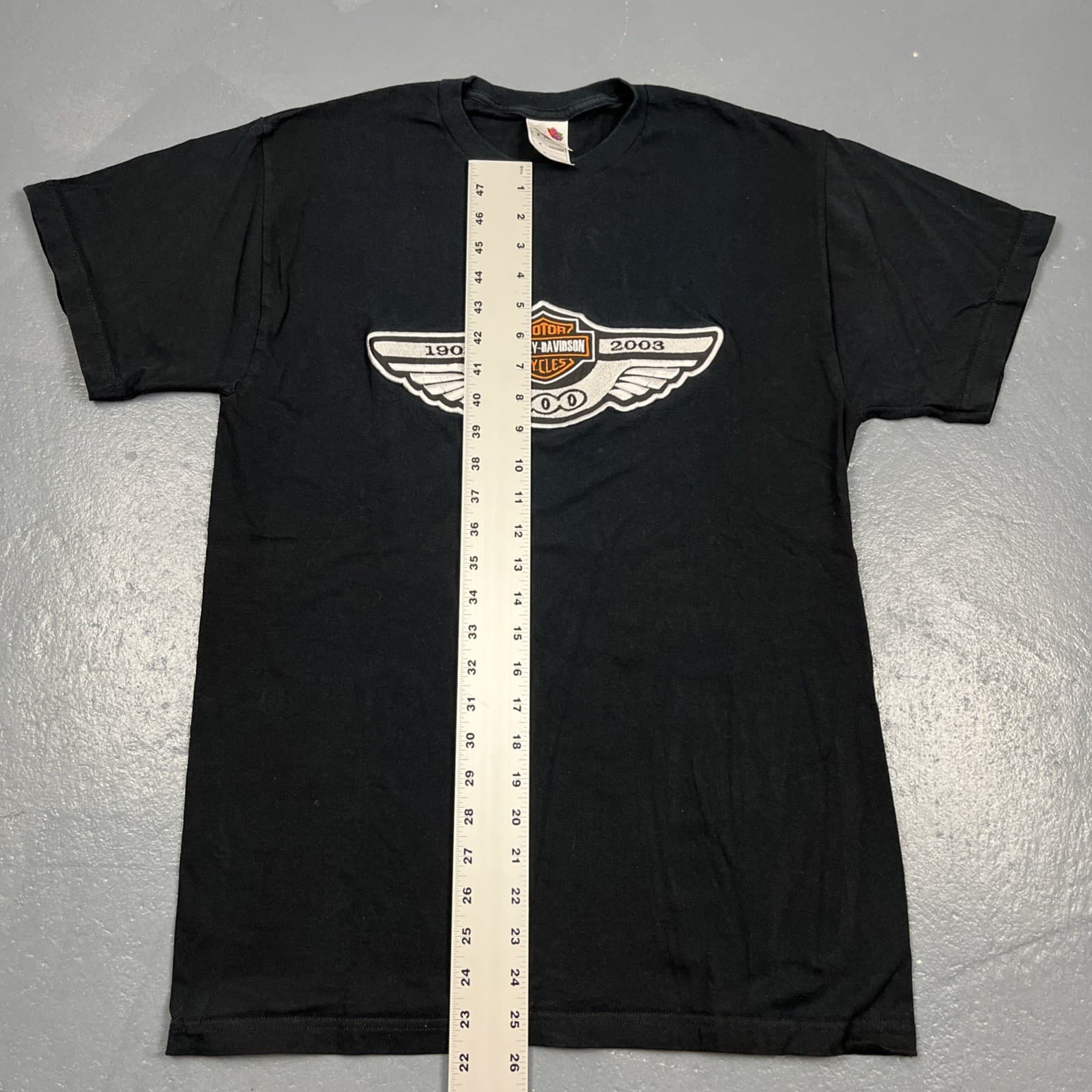 Vintage Harley Davidson 100 Year Tshirt Black Medium Stitched VTG 2003 Biker 5