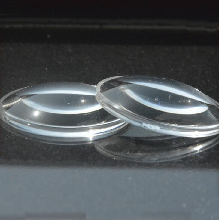 2PCS 42mm Optical Plano Convex Lens 3D VR Glass Aspherical Lenses Focal 65mm