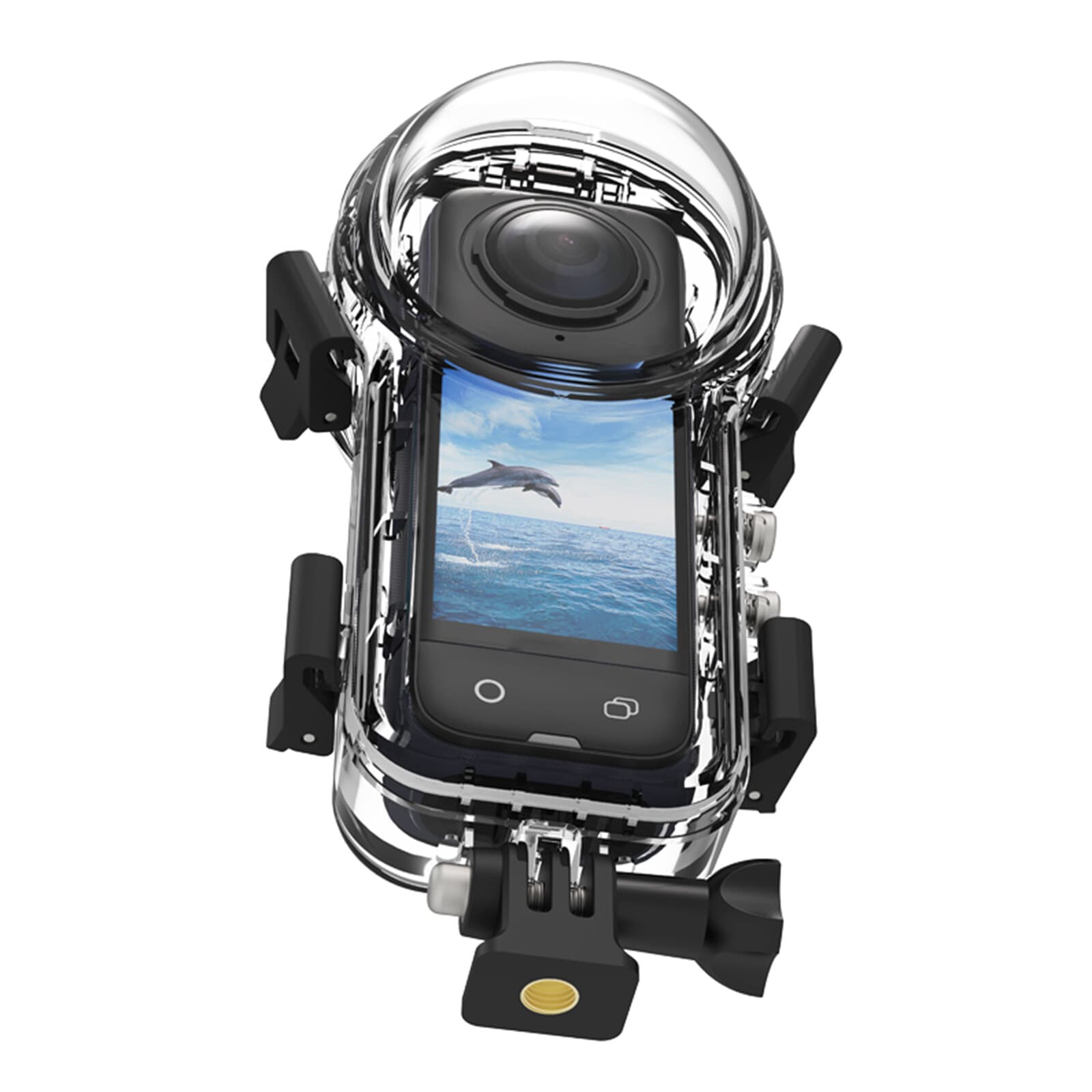 Spherical 50M Invisible Waterproof Underwater Diving Case Cover for Insta360 X5 6