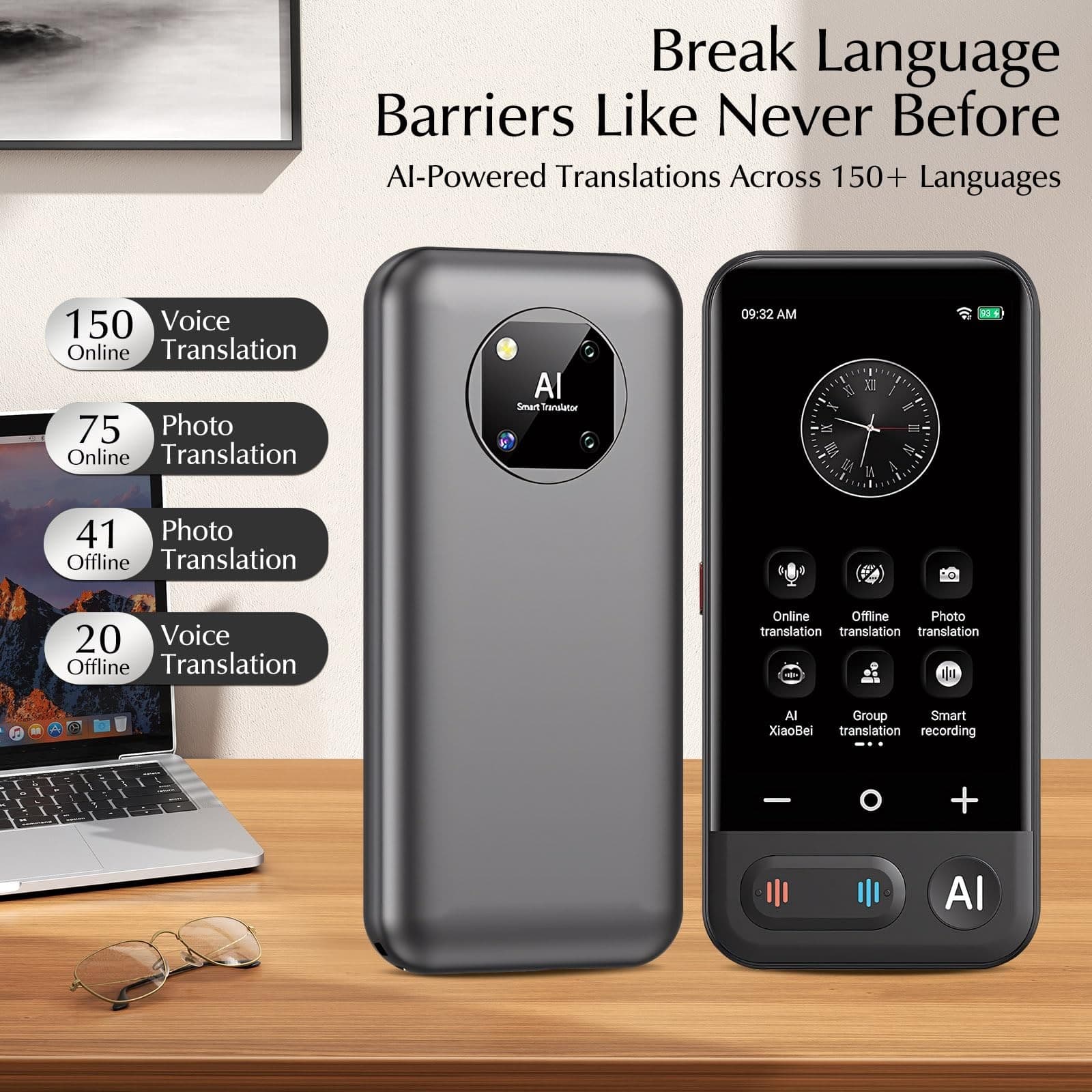 Instant Language Translator Device, 150 Online Translation, 20 Offline Transl... 2